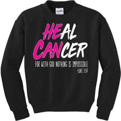 Heal Breast Cancer With God Kids Sweatshirt