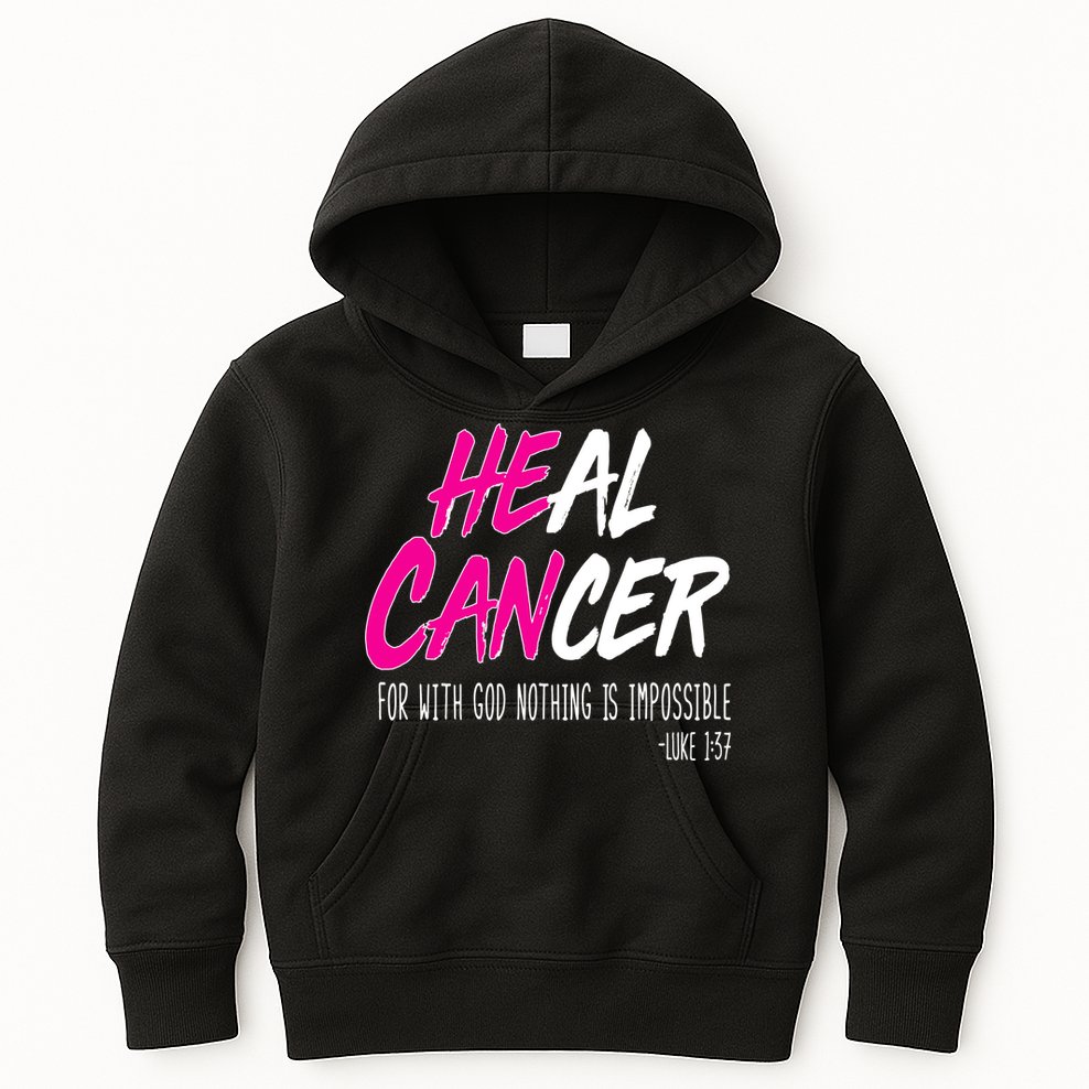 Heal Breast Cancer With God Kids Hoodie