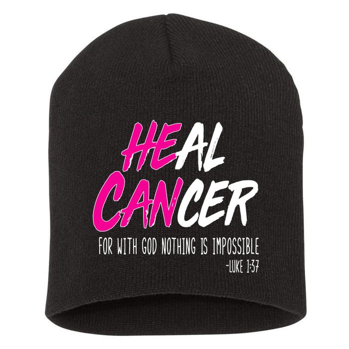 Heal Breast Cancer With God Short Acrylic Beanie