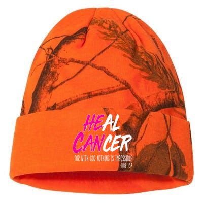 Heal Breast Cancer With God Kati Licensed 12" Camo Beanie