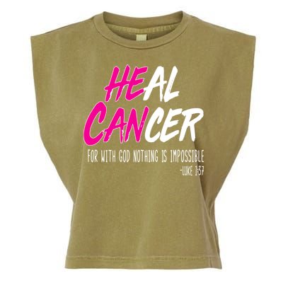 Heal Breast Cancer With God Garment-Dyed Women's Muscle Tee