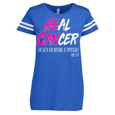 Heal Breast Cancer With God Enza Ladies Jersey Football T-Shirt