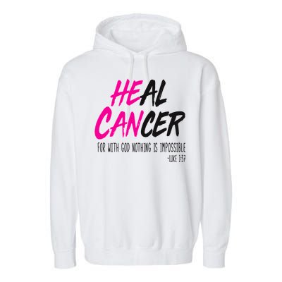 Heal Breast Cancer With God Garment-Dyed Fleece Hoodie