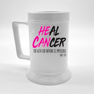 Heal Breast Cancer With God Beer Stein