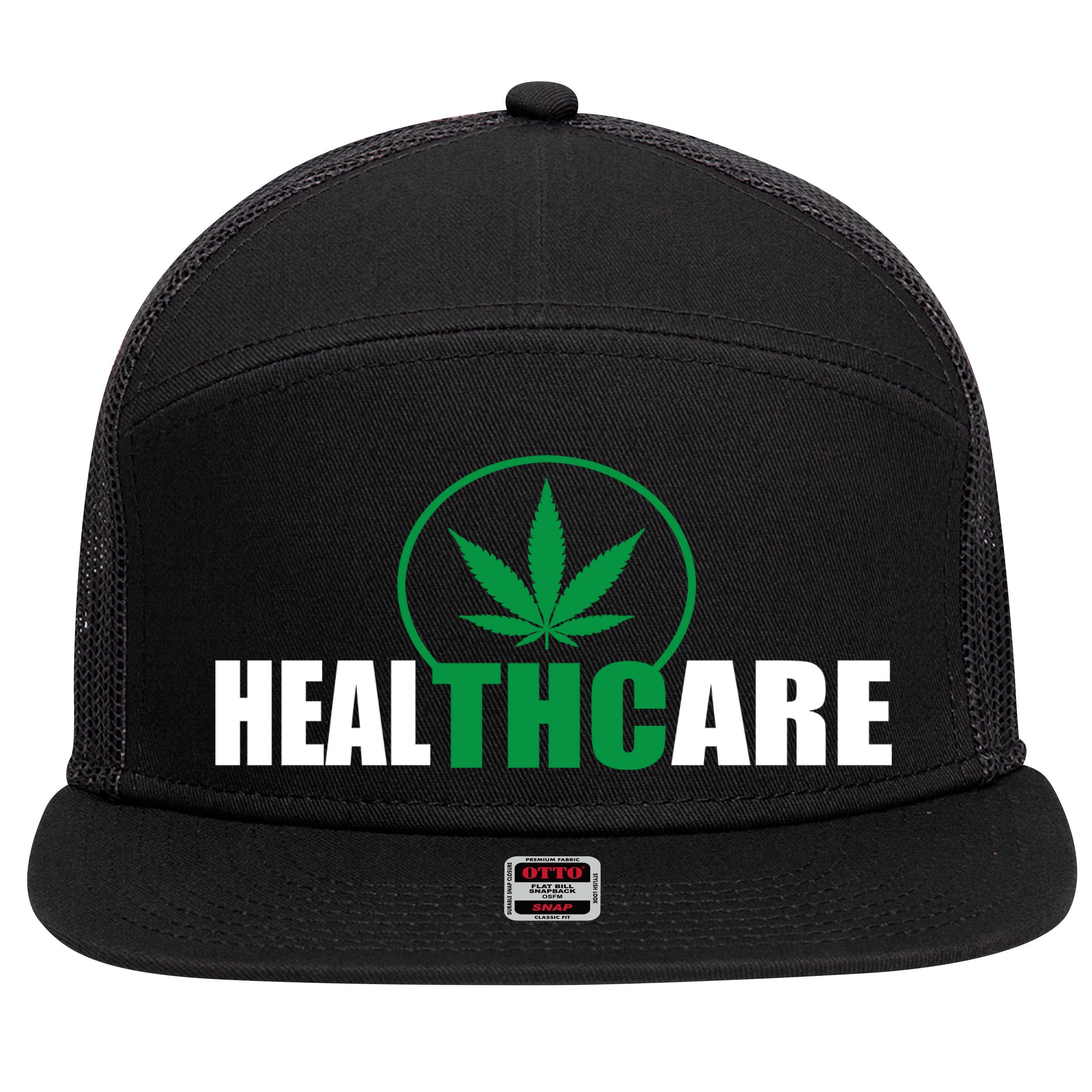 Health Care THC Weed 7 Panel Mesh Trucker Snapback Hat