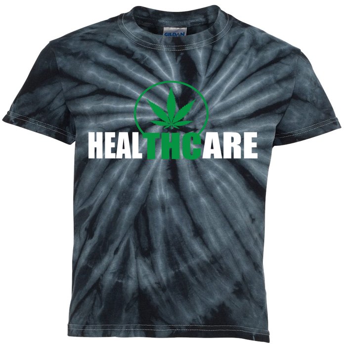 Health Care THC Weed Kids Tie-Dye T-Shirt