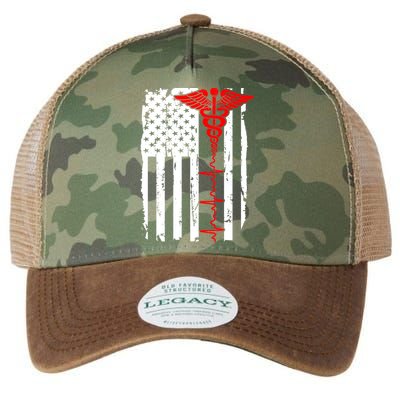 Healthcare Front line US Flag Legacy Tie Dye Trucker Hat