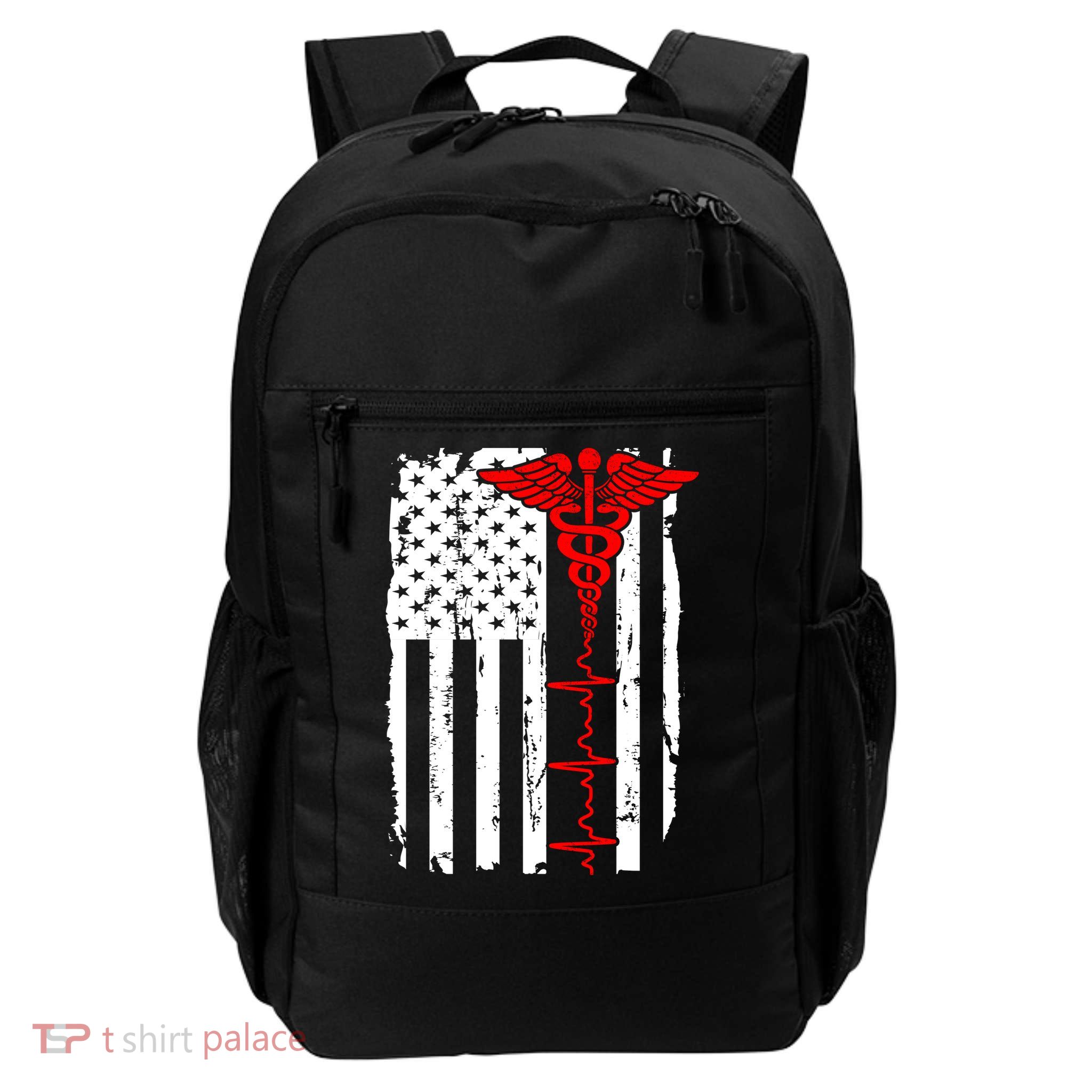 Healthcare Front line US Flag Backpack