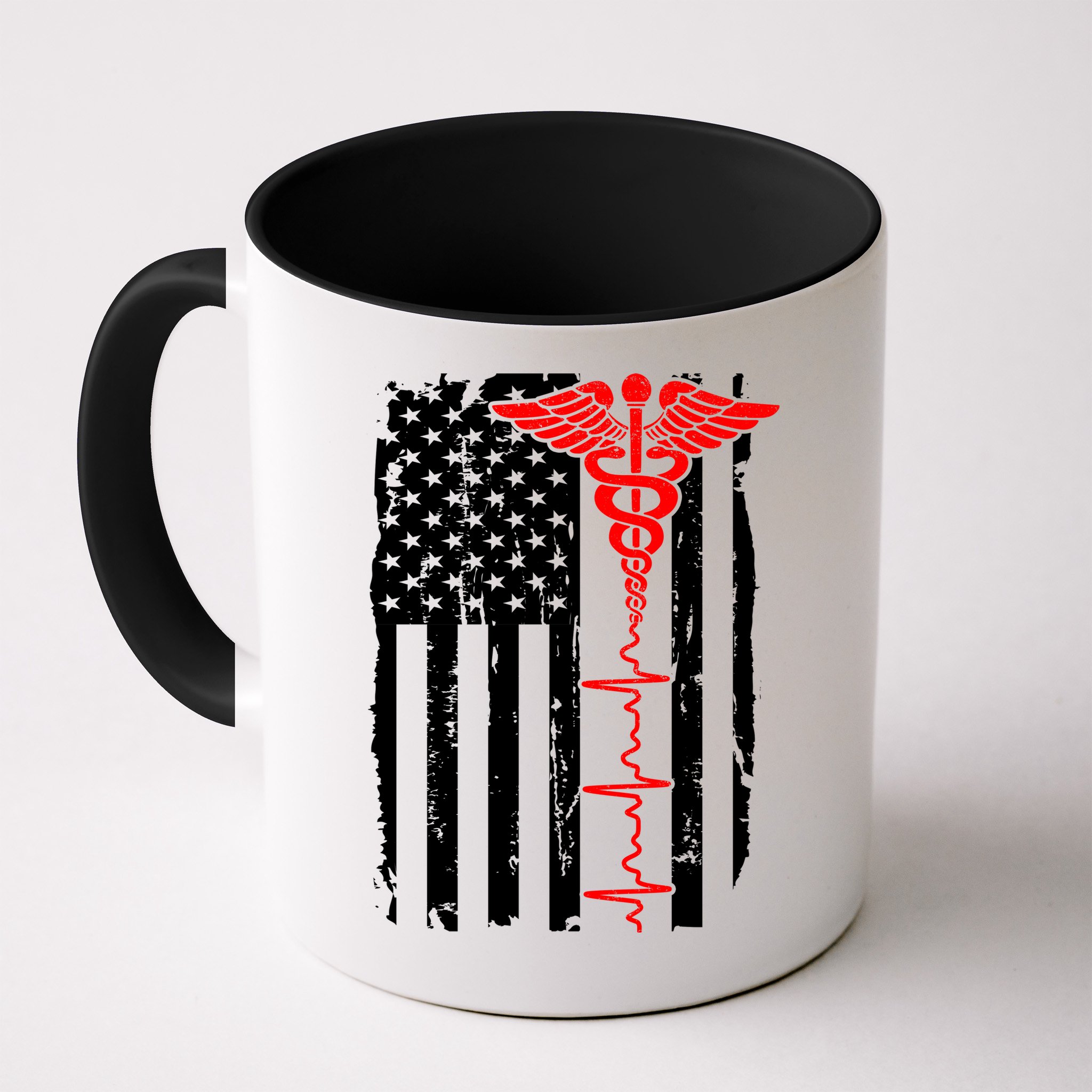 Healthcare Front line US Flag Mug