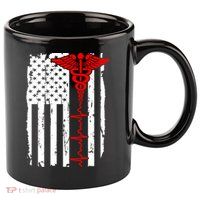 Healthcare Front line US Flag 11oz C Handle Ceramic Mug