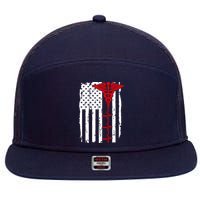 Healthcare Front line US Flag 7 Panel Mesh Trucker Snapback Hat