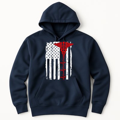 Healthcare Front line US Flag Hoodie