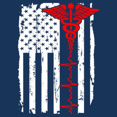Healthcare Front line US Flag T-Shirt
