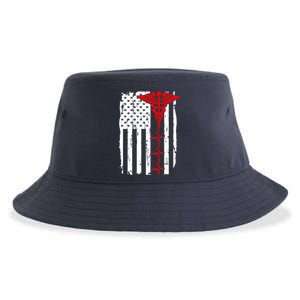 Healthcare Front line US Flag Sustainable Bucket Hat