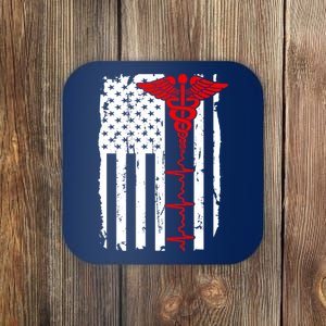 Healthcare Front line US Flag Coaster