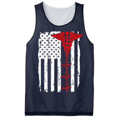 Healthcare Front line US Flag Mesh Reversible Basketball Jersey Tank