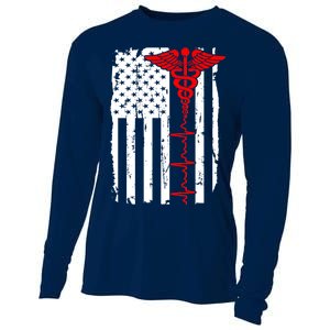 Healthcare Front line US Flag Cooling Performance Long Sleeve Crew