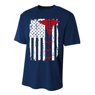 Healthcare Front line US Flag Performance Sprint T-Shirt