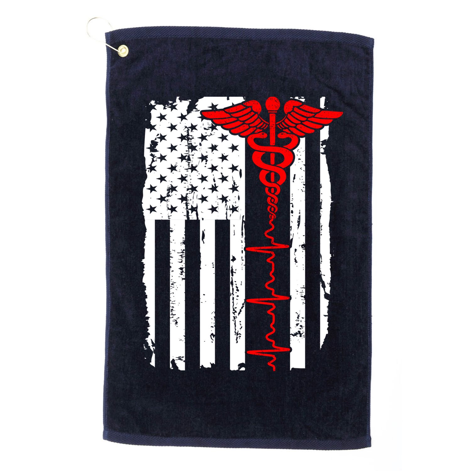 Healthcare Front line US Flag Golf Towel