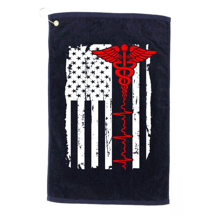 Healthcare Front line US Flag Golf Towel