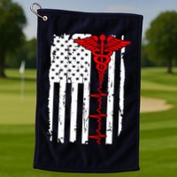Healthcare Front line US Flag Golf Towel