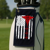 Healthcare Front line US Flag Golf Towel