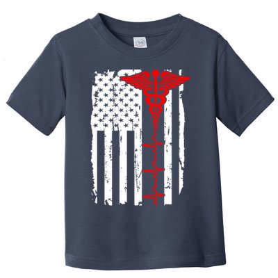 Healthcare Front line US Flag Toddler T-Shirt