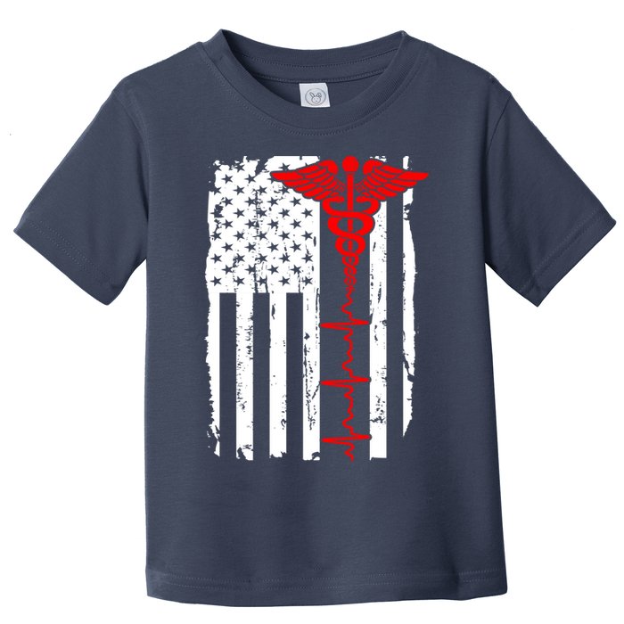 Healthcare Front line US Flag Toddler T-Shirt
