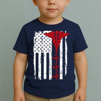 Healthcare Front line US Flag Toddler T-Shirt