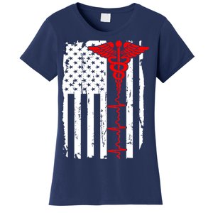 Healthcare Front line US Flag Women's T-Shirt