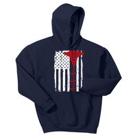 Healthcare Front line US Flag Kids Hoodie