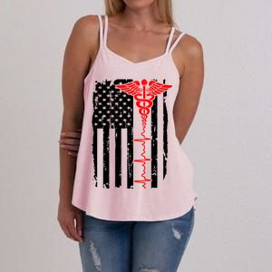 Healthcare Front line US Flag Women's Strappy Tank