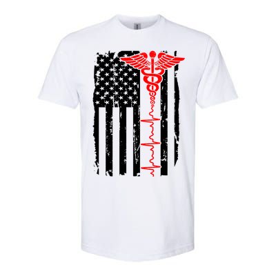 Healthcare Front line US Flag Softstyle® CVC T-Shirt