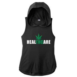 Healthcare Medical Marijuana Weed Ladies PosiCharge Tri-Blend Wicking Draft Hoodie Tank