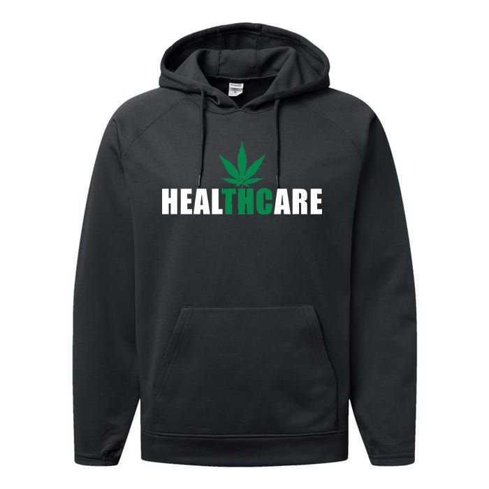 Healthcare Medical Marijuana Weed Performance Fleece Hoodie