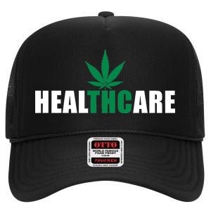 Healthcare Medical Marijuana Weed High Crown Mesh Back Trucker Hat