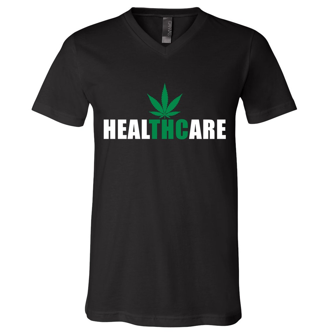 Healthcare Medical Marijuana Weed V-Neck T-Shirt