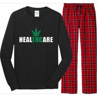 Healthcare Medical Marijuana Weed Long Sleeve Pajama Set