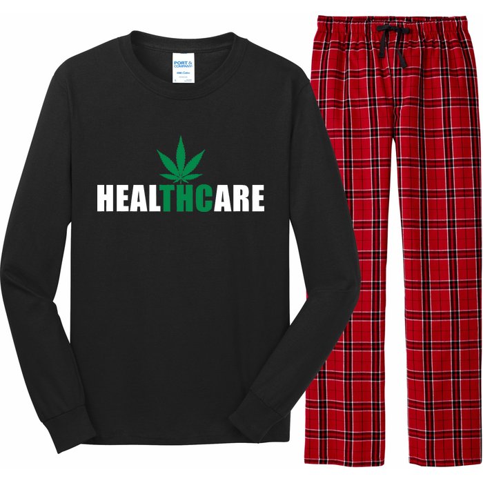 Healthcare Medical Marijuana Weed Long Sleeve Pajama Set