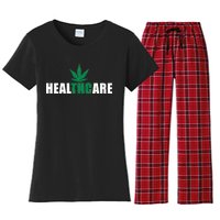 Healthcare Medical Marijuana Weed Women's Flannel Pajama Set