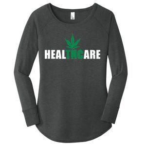 Healthcare Medical Marijuana Weed Women's Perfect Tri Tunic Long Sleeve Shirt