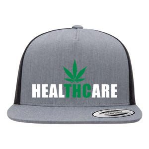 Healthcare Medical Marijuana Weed Flat Bill Trucker Hat