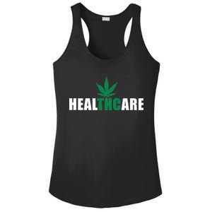 Healthcare Medical Marijuana Weed Ladies PosiCharge Competitor Racerback Tank