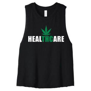 Healthcare Medical Marijuana Weed Women's Racerback Cropped Tank