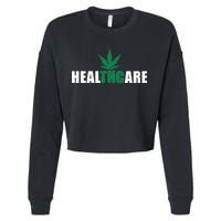 Healthcare Medical Marijuana Weed Cropped Pullover Crew