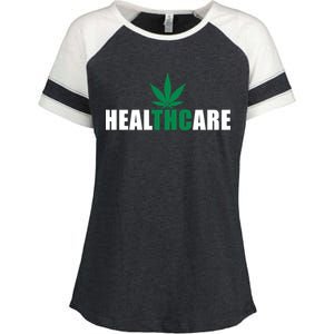 Healthcare Medical Marijuana Weed Enza Ladies Jersey Colorblock Tee