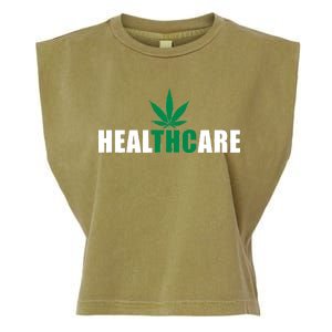 Healthcare Medical Marijuana Weed Garment-Dyed Women's Muscle Tee