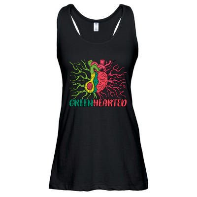 Heart And Avocado Ladies Essential Flowy Tank