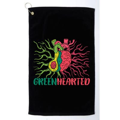 Heart And Avocado Golf Towel