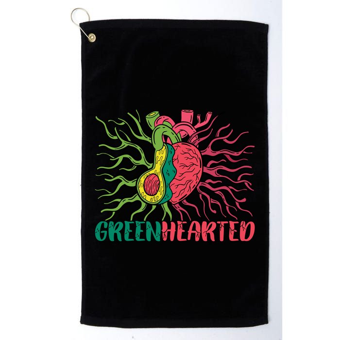 Heart And Avocado Golf Towel